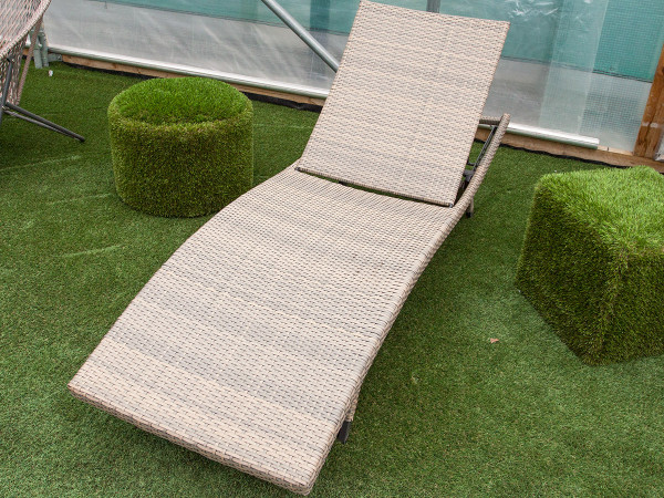 Faux rattan sun loungers - quality and value.
