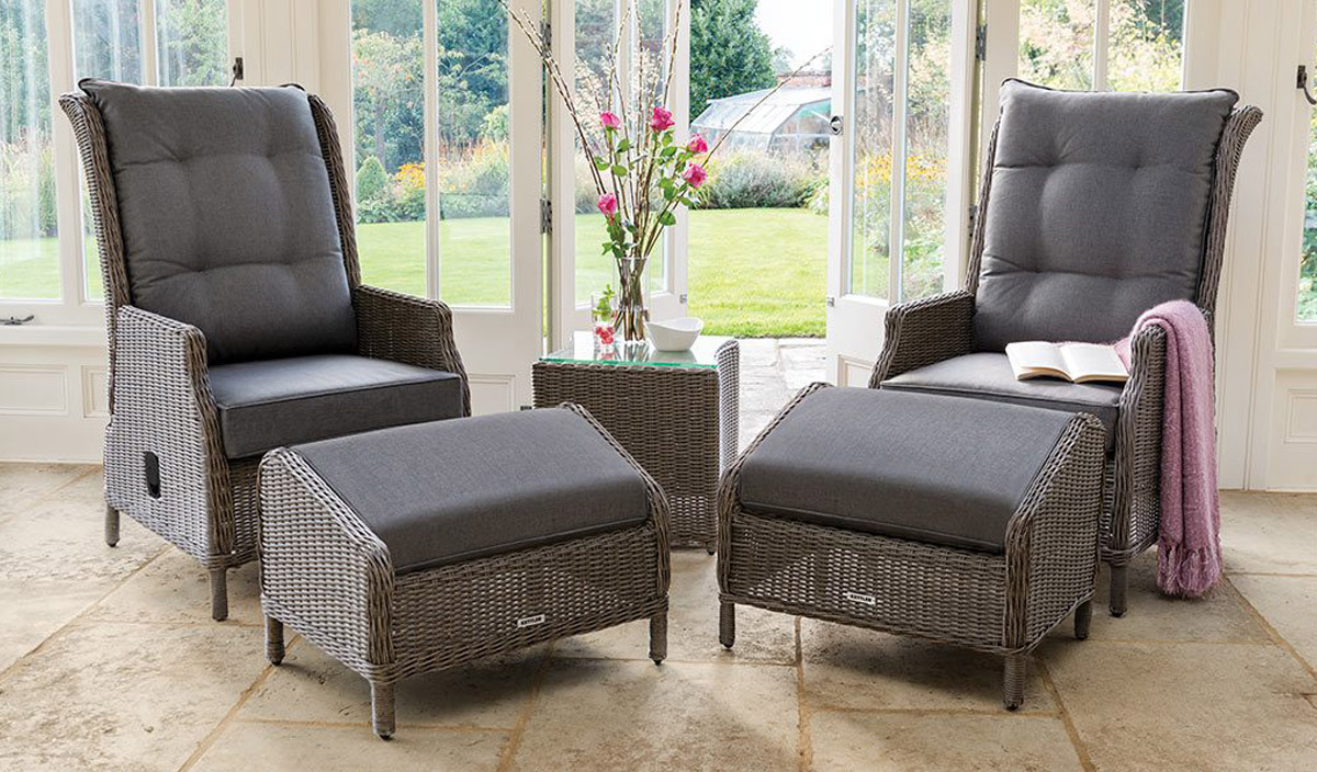 Kettler Palma Classic Recliner and Footstool