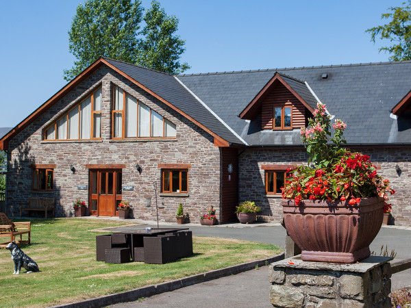 Crai Eco Lodges have pots and plants from us to welcome their guests in the Brecon Beacons.