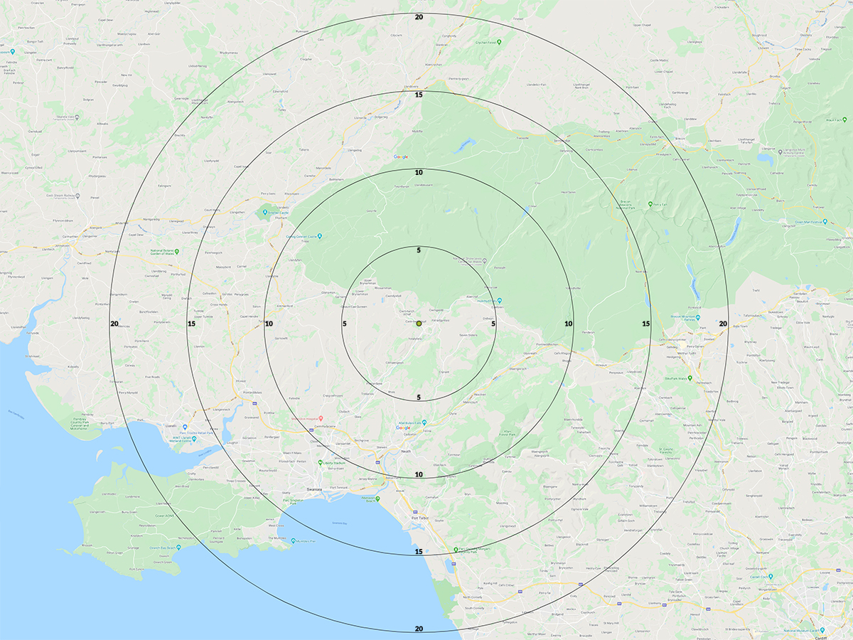 Delivery radius information for The Old School Nursery and Garden Centre